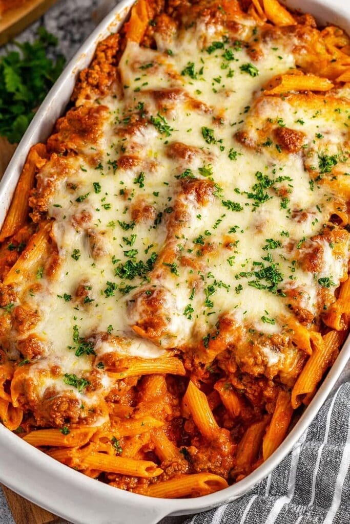 Baked Mostaccioli - Happy Muncher