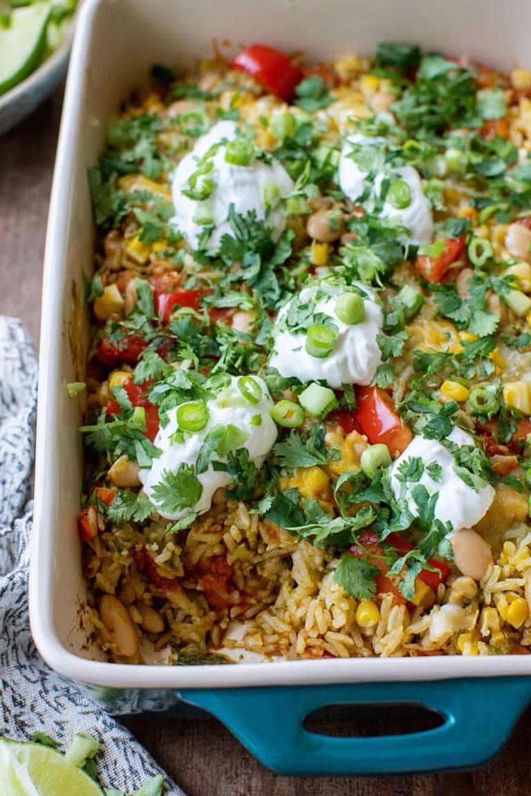 Green Chile Rice Bake