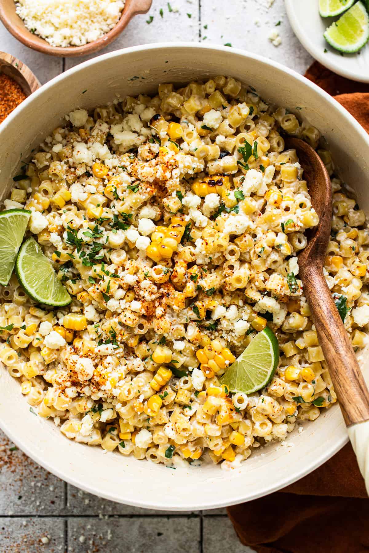 Mexican Street Corn Pasta Salad - Happy Muncher