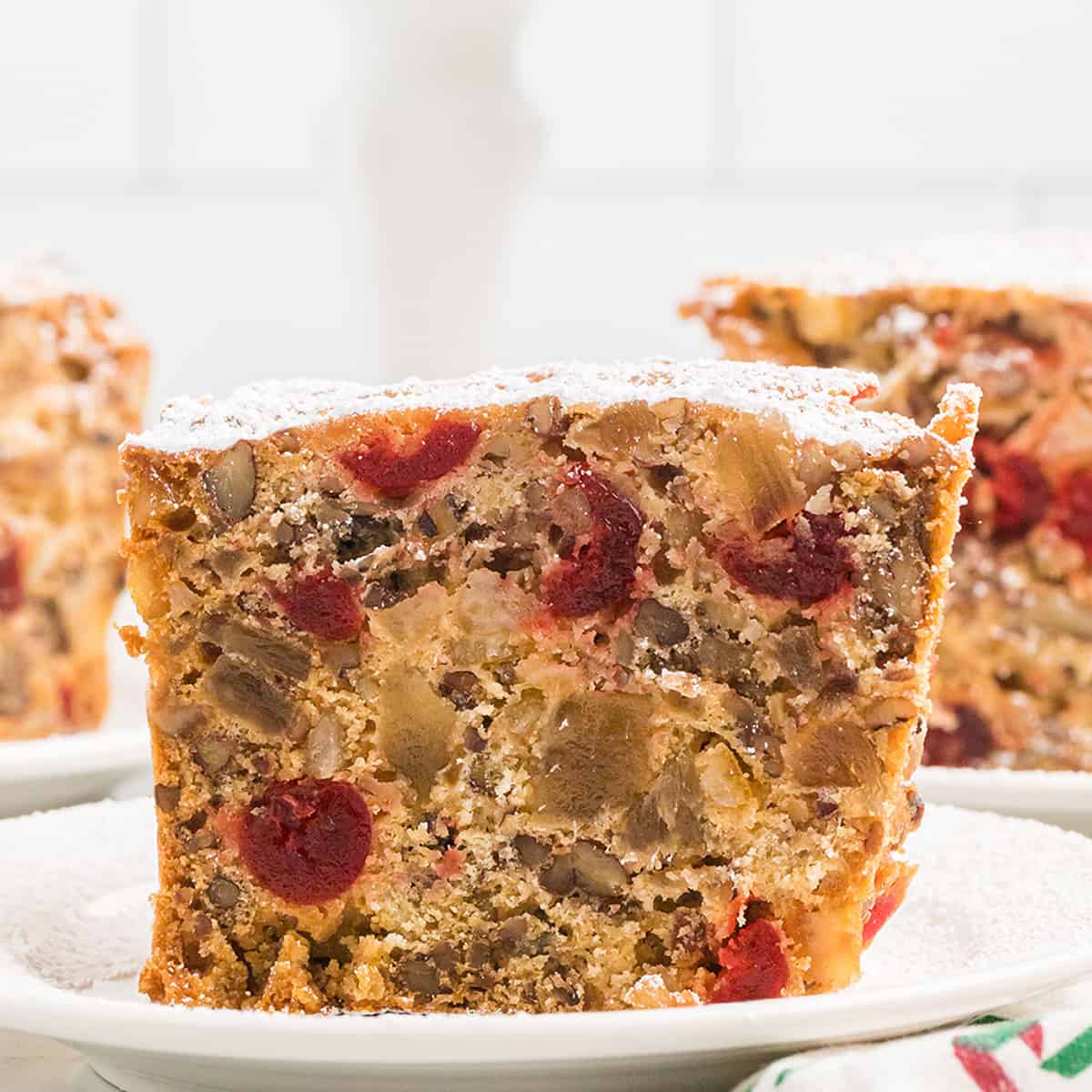 a classic holiday dessert with fruitcake