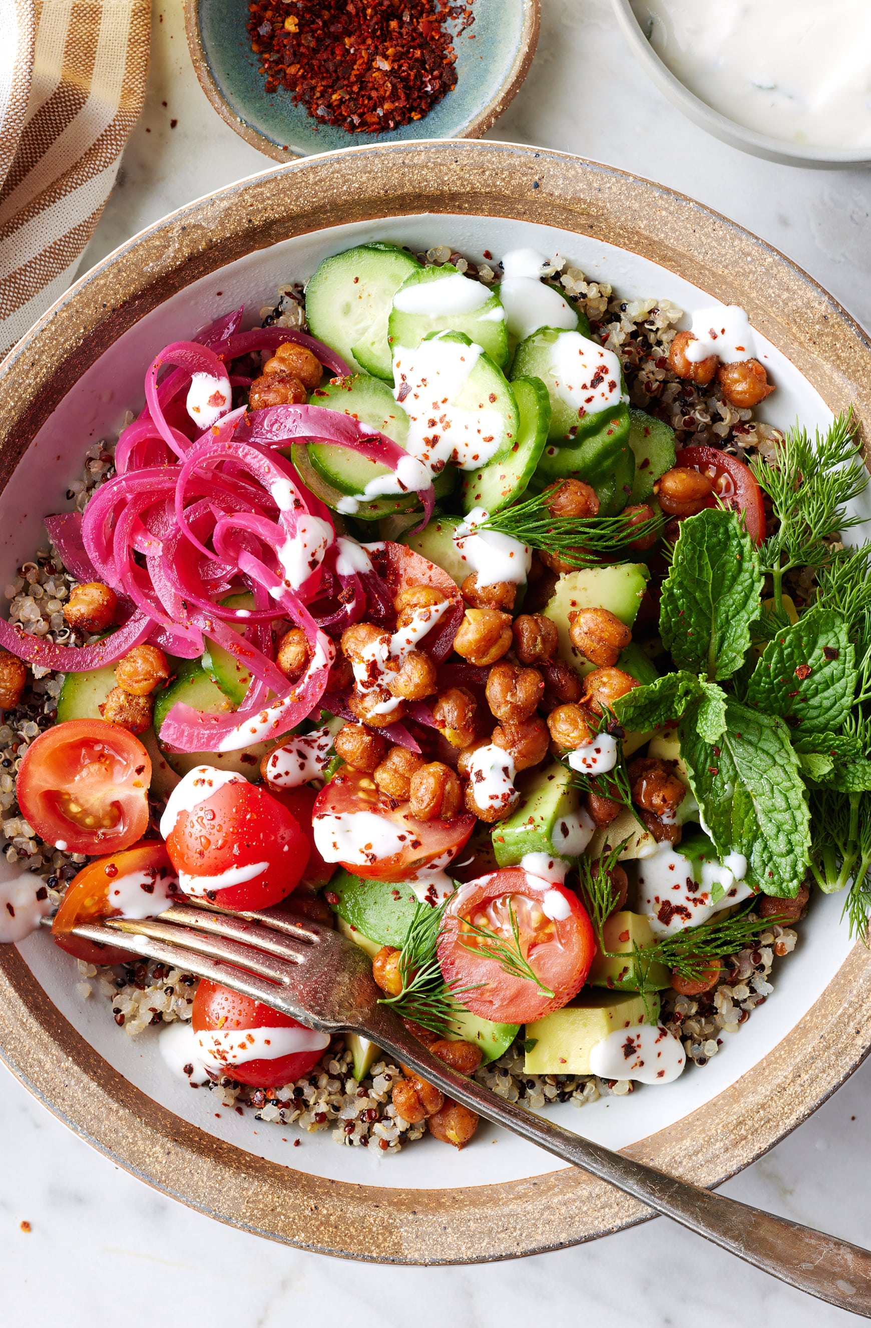 a healthy meal with quinoa bowls