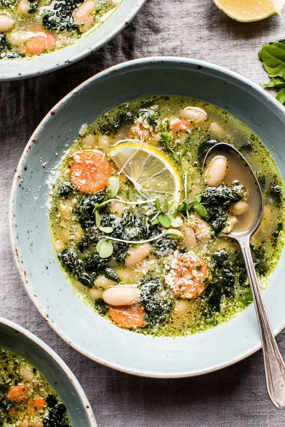 Crockpot Tuscan White Bean and Lemon Soup