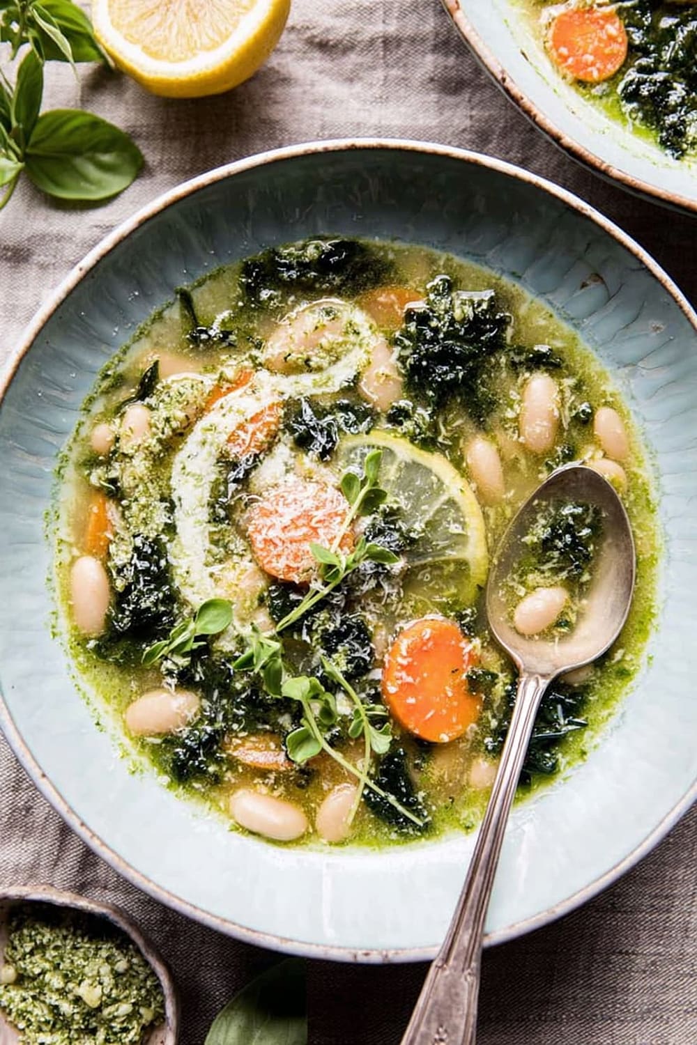 Crockpot Tuscan White Bean and Lemon Soup