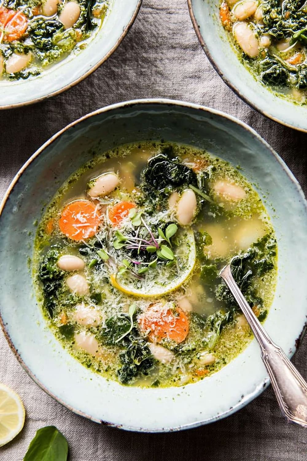 Crockpot Tuscan White Bean and Lemon Soup