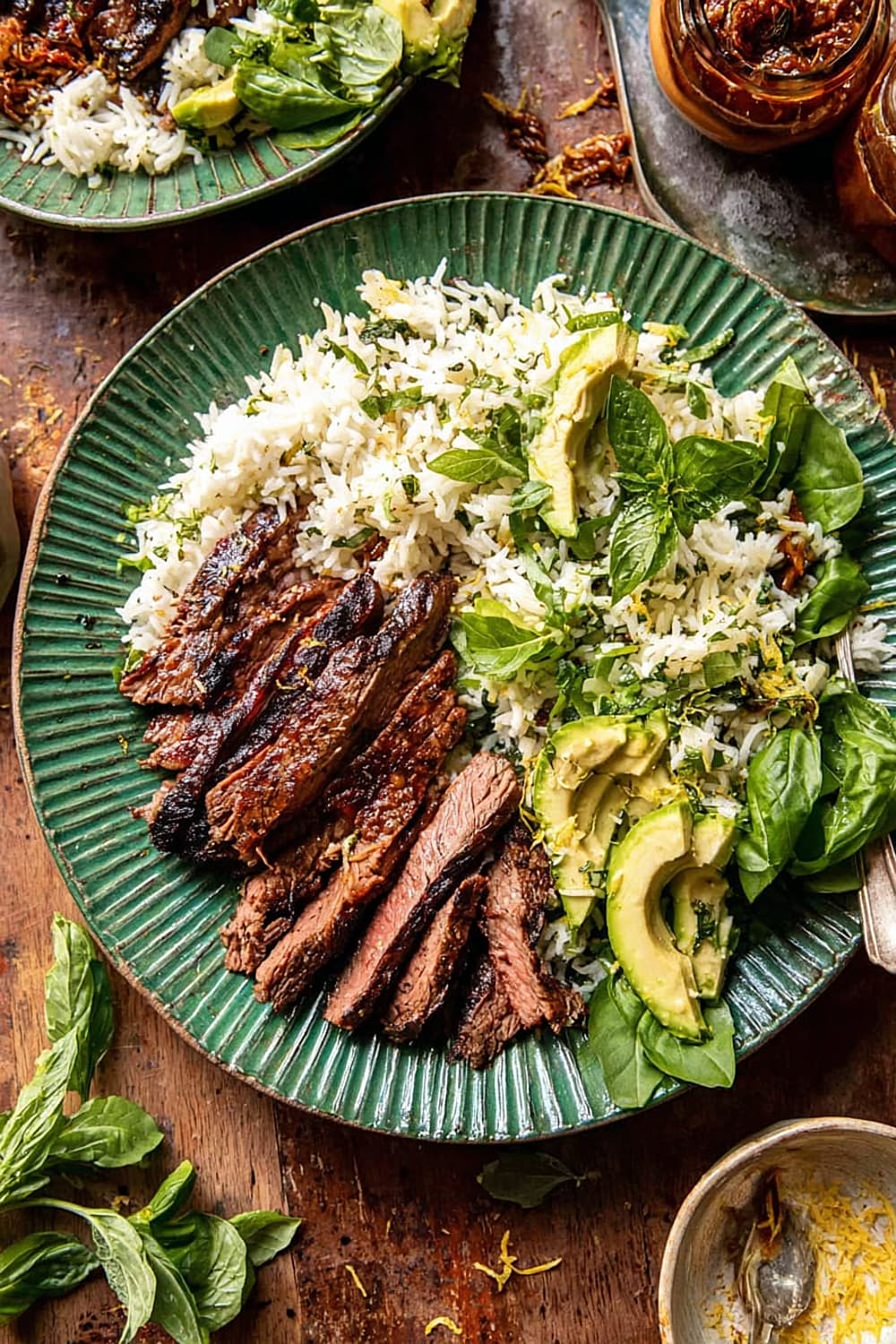 30 Minute Herby Lemon Garlic Steak and Rice
