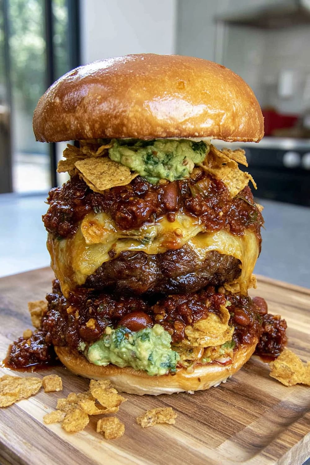 Chilli Cheeseburger Recipe - Happy Muncher