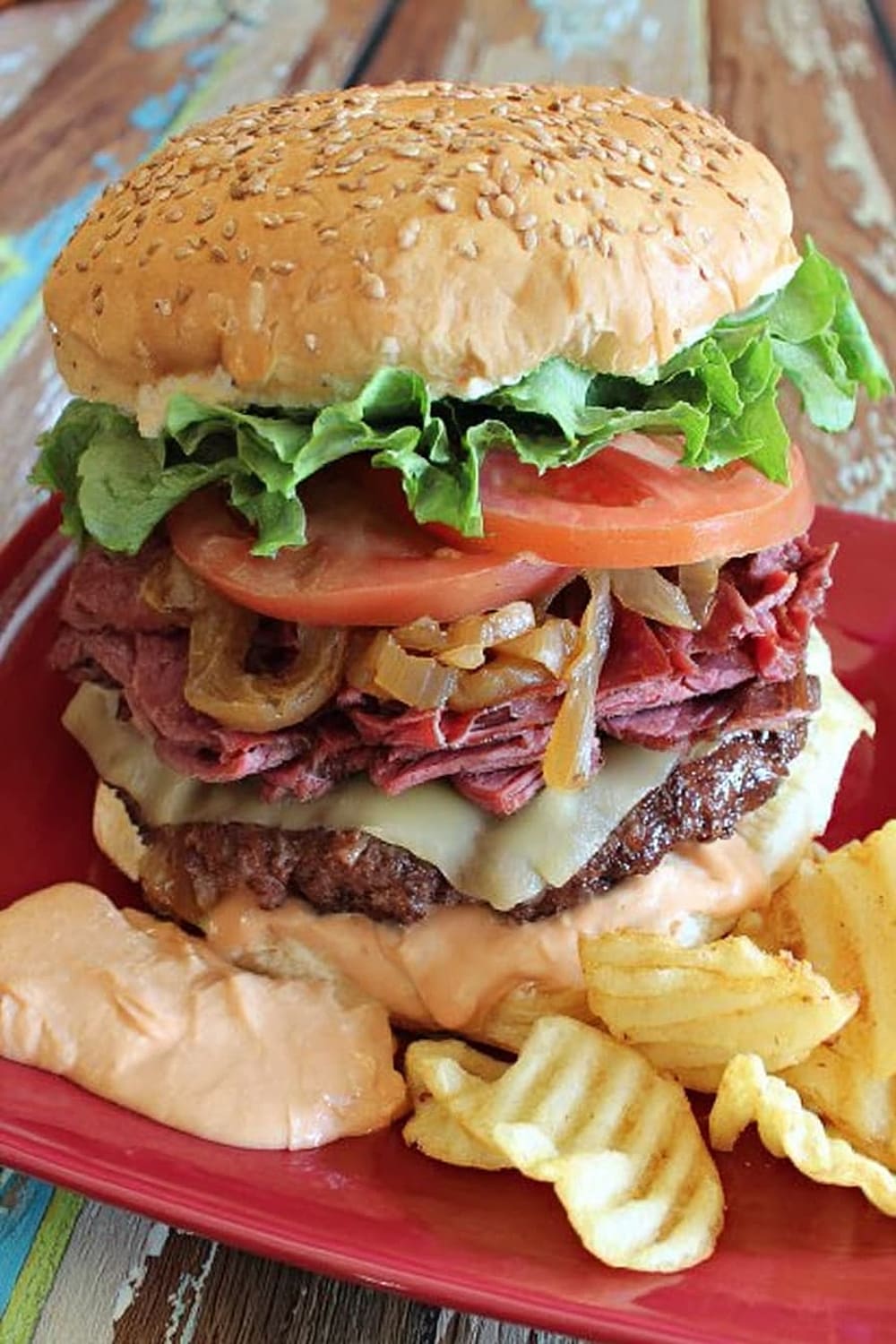 Pastrami Burgers with Killer Burger Sauce