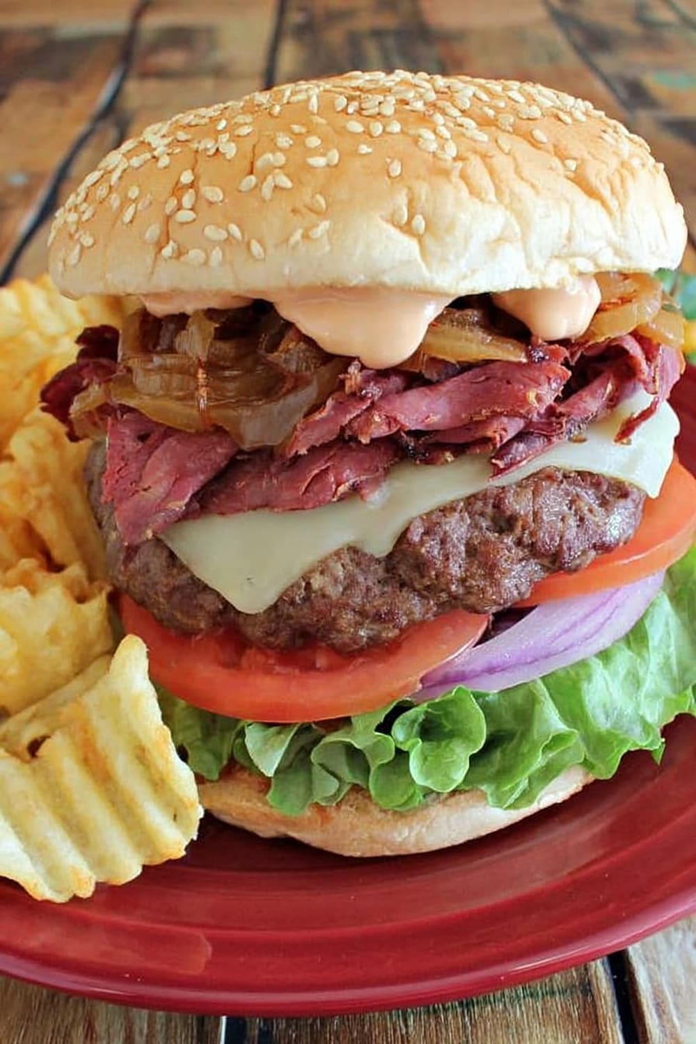 Pastrami Burgers with Killer Burger Sauce