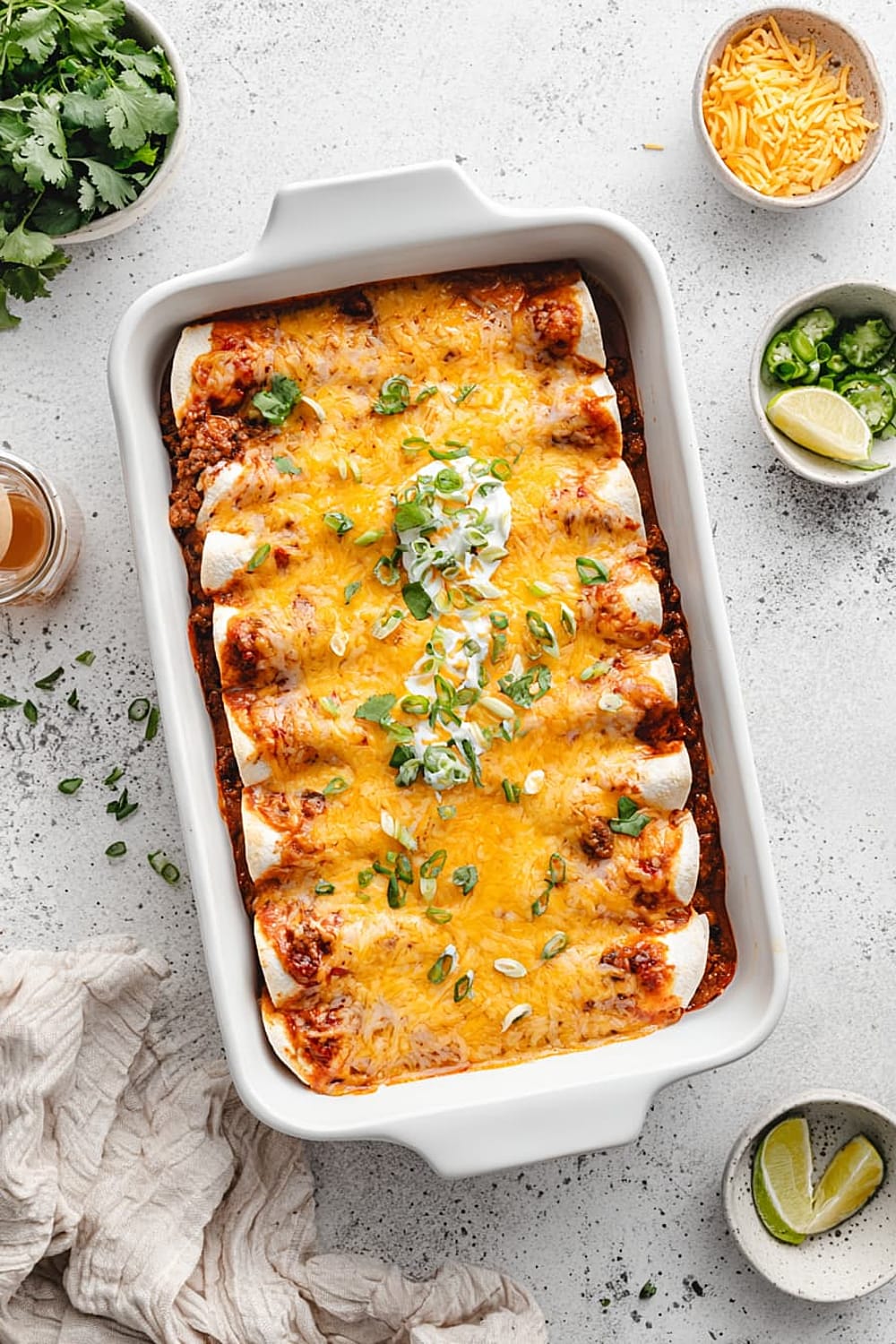 Cheesy Beef Enchiladas