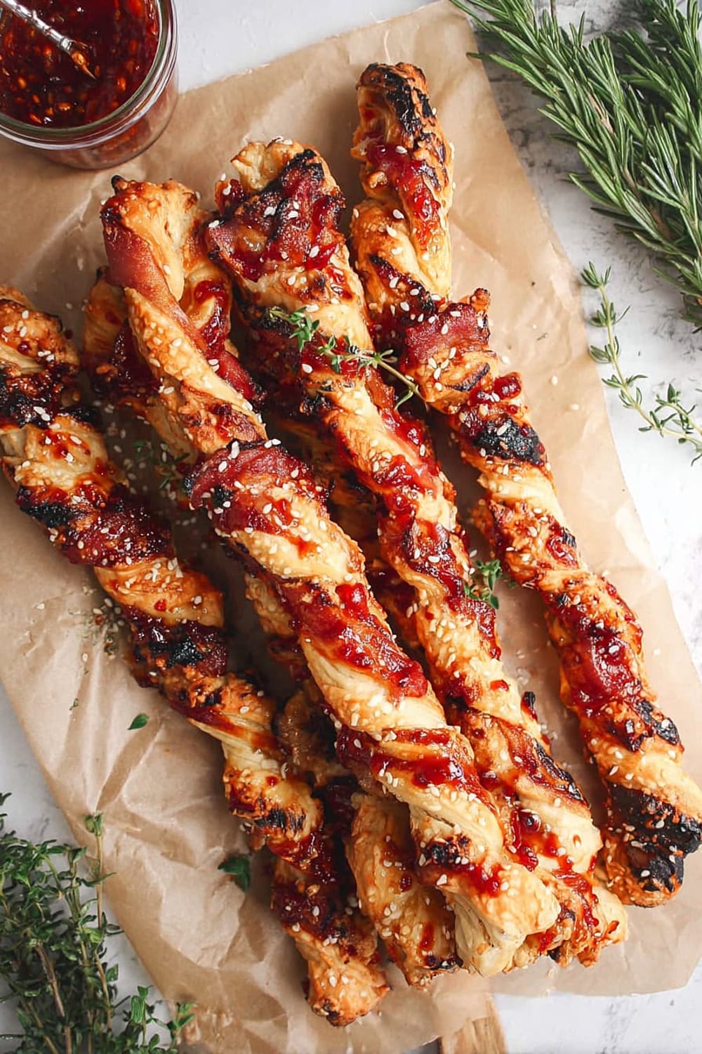 Bacon, Blue Cheese and Sweet Chilli Straws