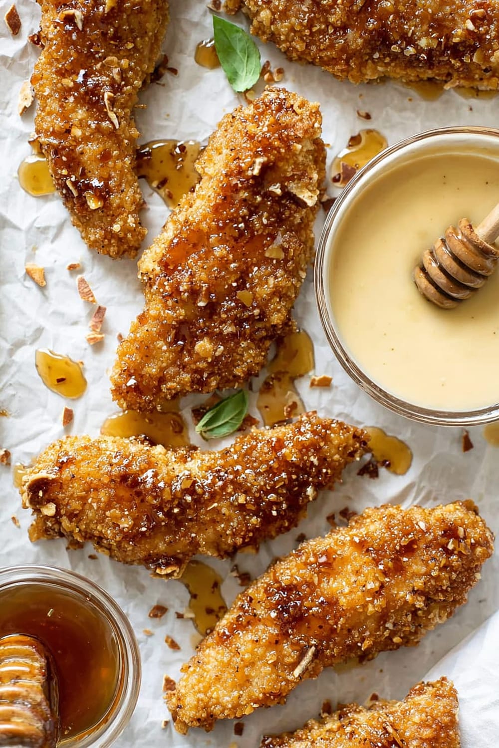Hot Honey Pretzel Chicken Fingers