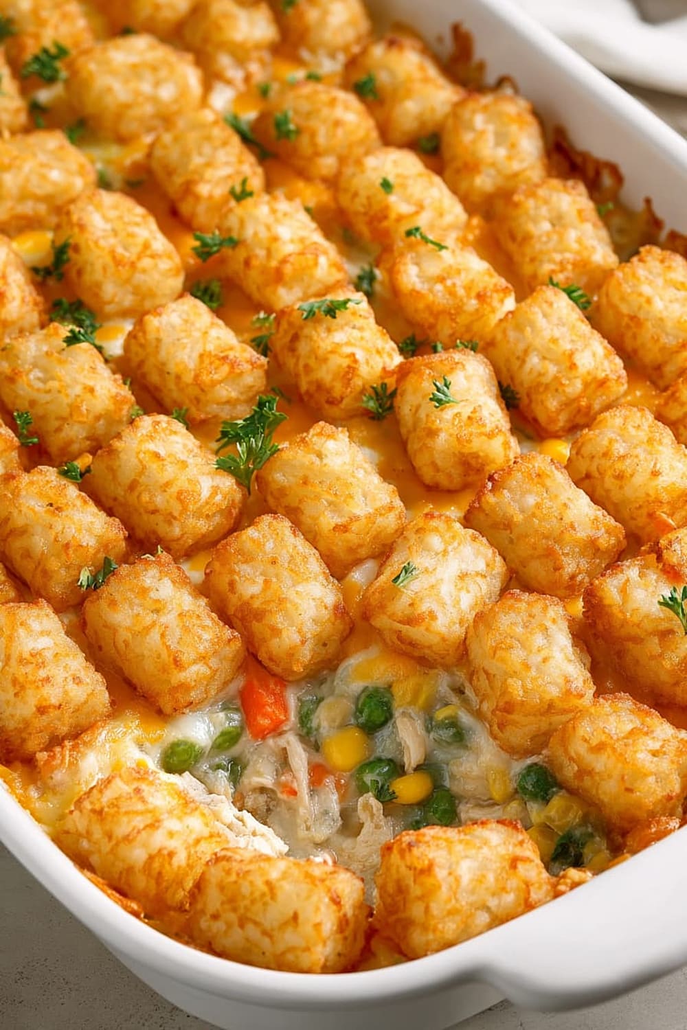 Tater Tot Chicken Pot Pie