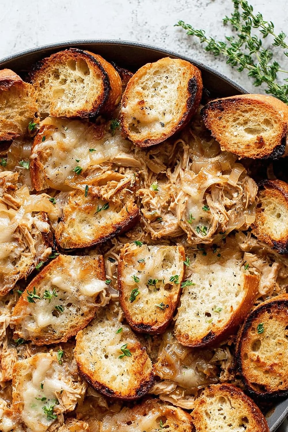 French Onion Chicken Bake (1-Pan w/ Rotisserie Chicken!)