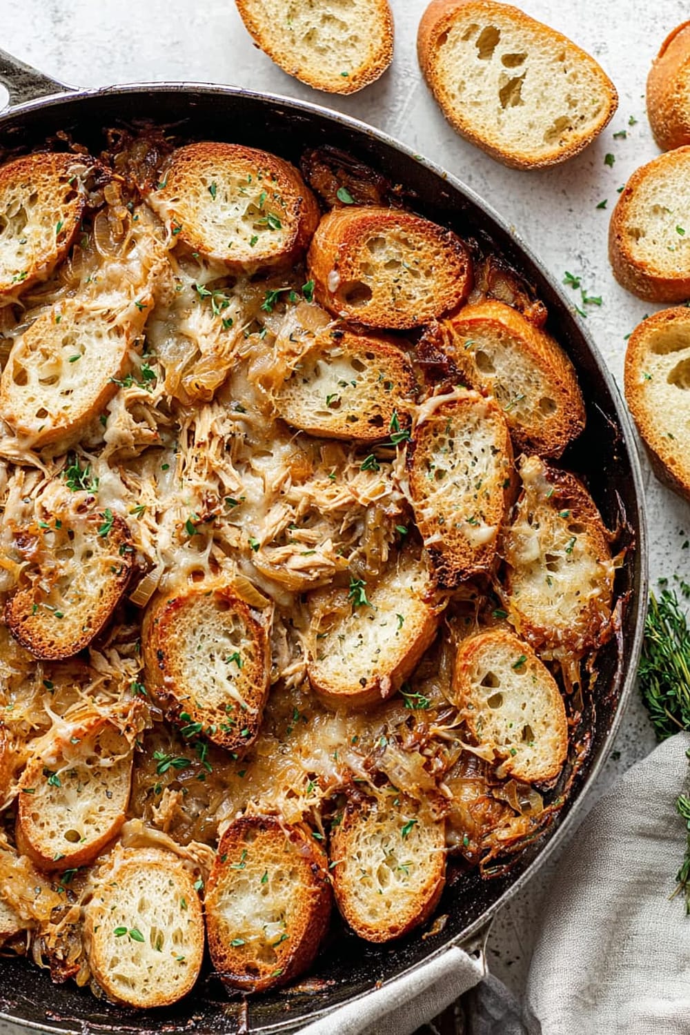 French Onion Chicken Bake (1-Pan w/ Rotisserie Chicken!)