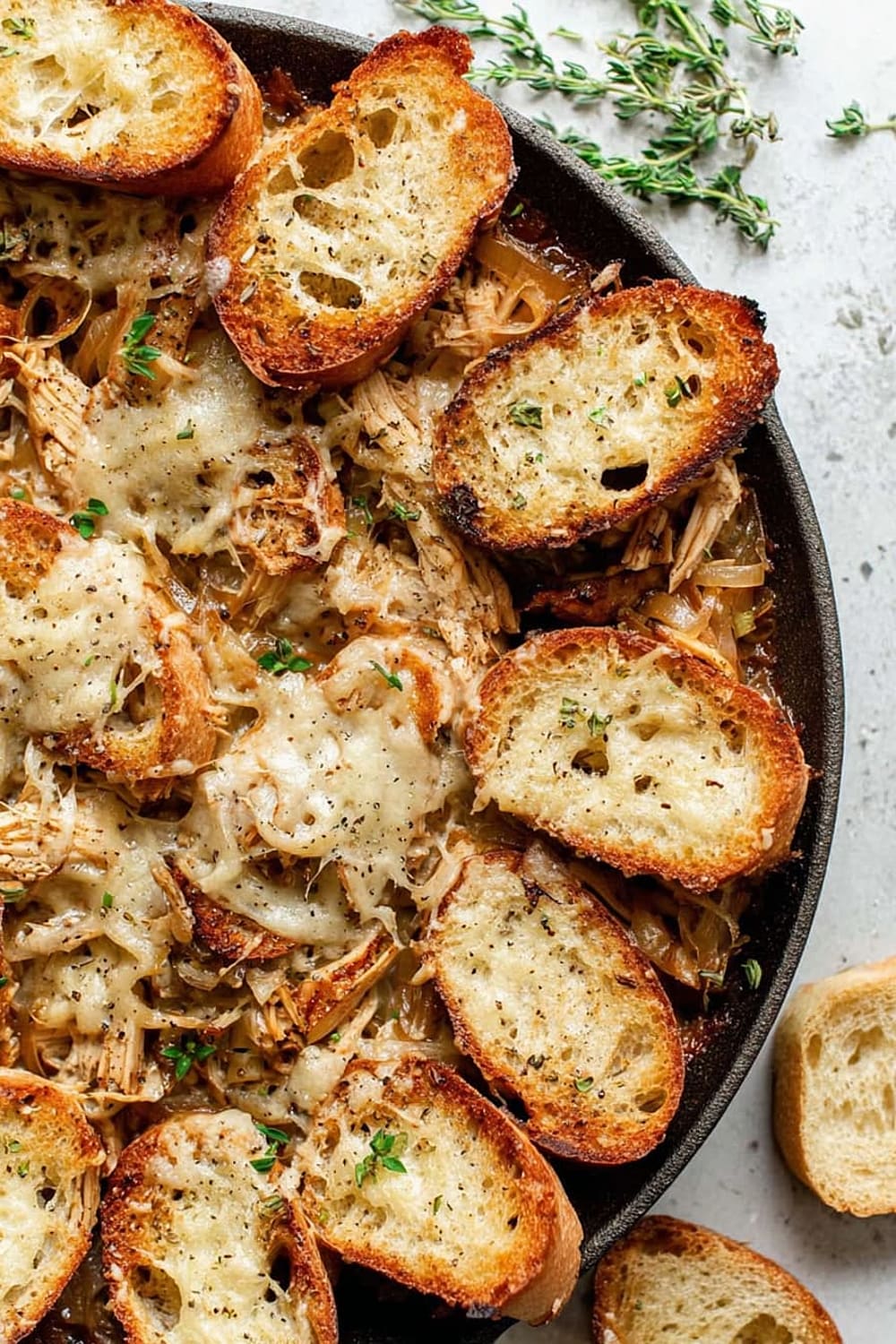 French Onion Chicken Bake (1-Pan w/ Rotisserie Chicken!)
