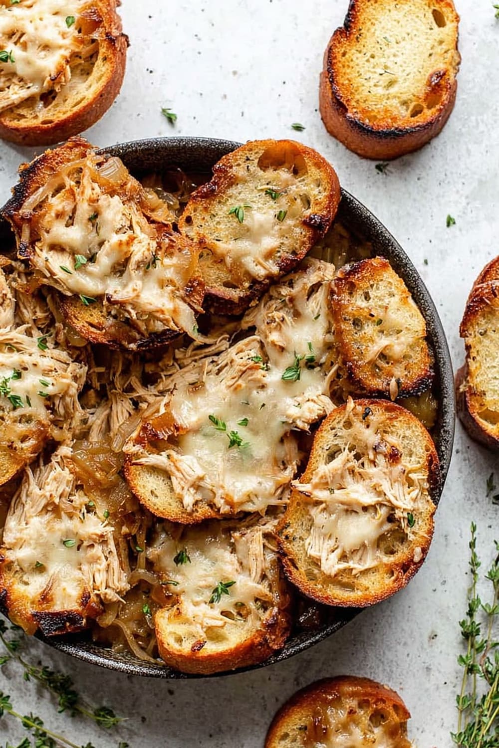 French Onion Chicken Bake (1-Pan w/ Rotisserie Chicken!)