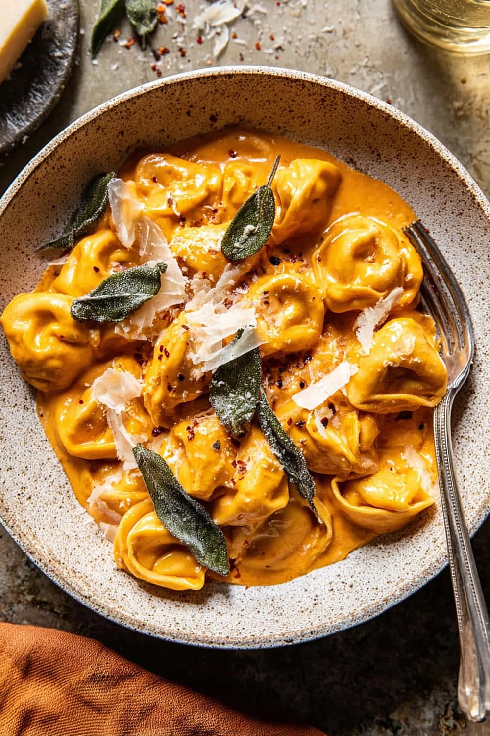 Brown Butter Pumpkin Alla Vodka Tortellini