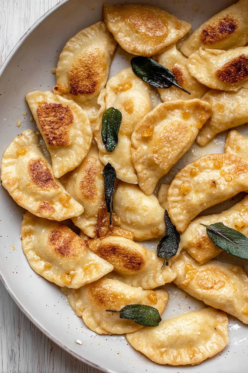 Pumpkin Pierogies with Brown Butter and Crispy Sage