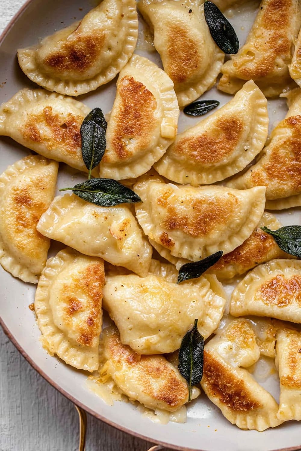 Pumpkin Pierogies with Brown Butter and Crispy Sage