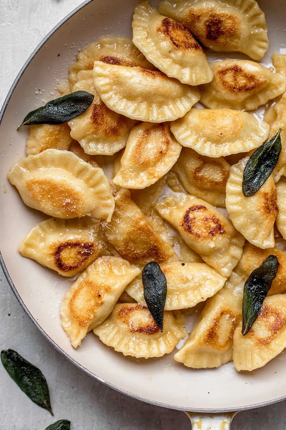 Pumpkin Pierogies with Brown Butter and Crispy Sage