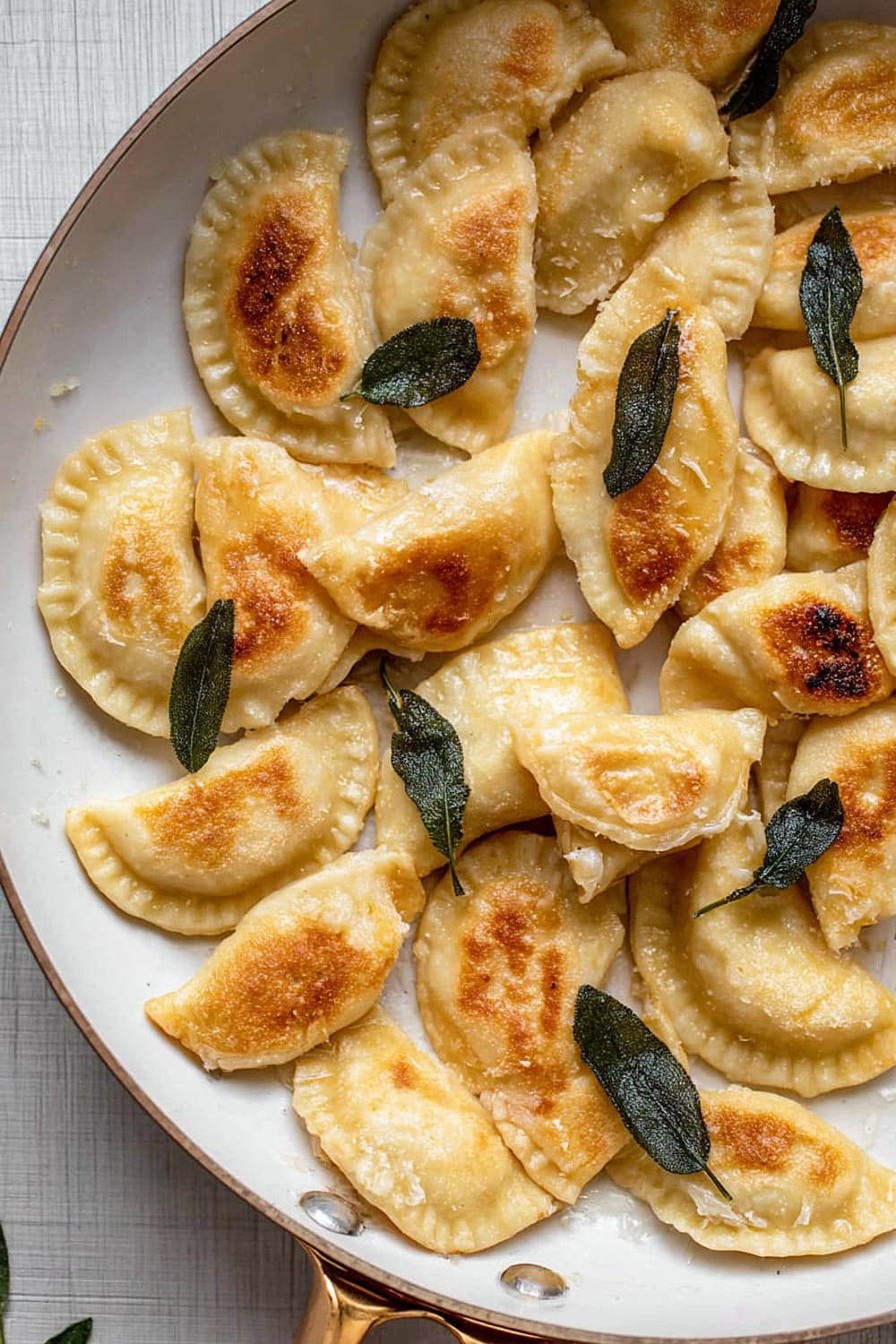 Pumpkin Pierogies with Brown Butter and Crispy Sage