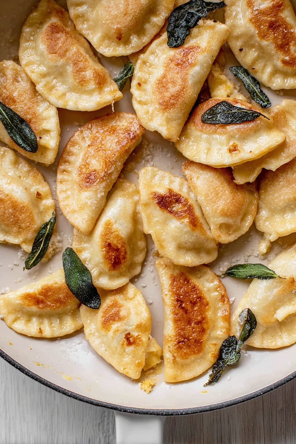 Pumpkin Pierogies with Brown Butter and Crispy Sage