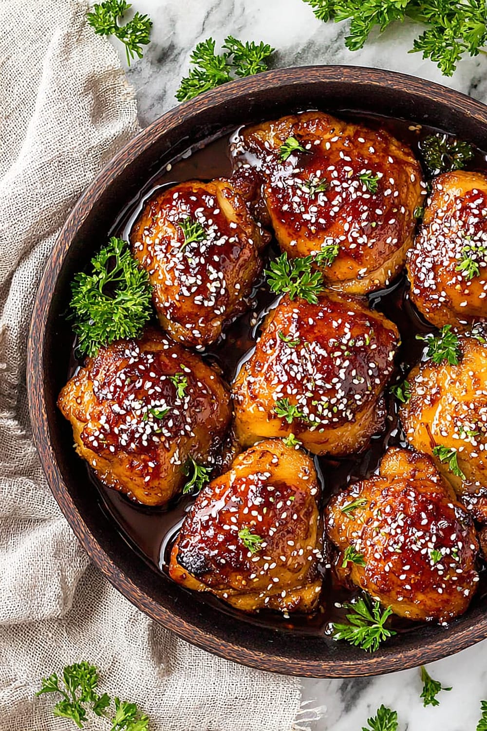 Soy Sauce Baked Chicken Thighs in the Oven