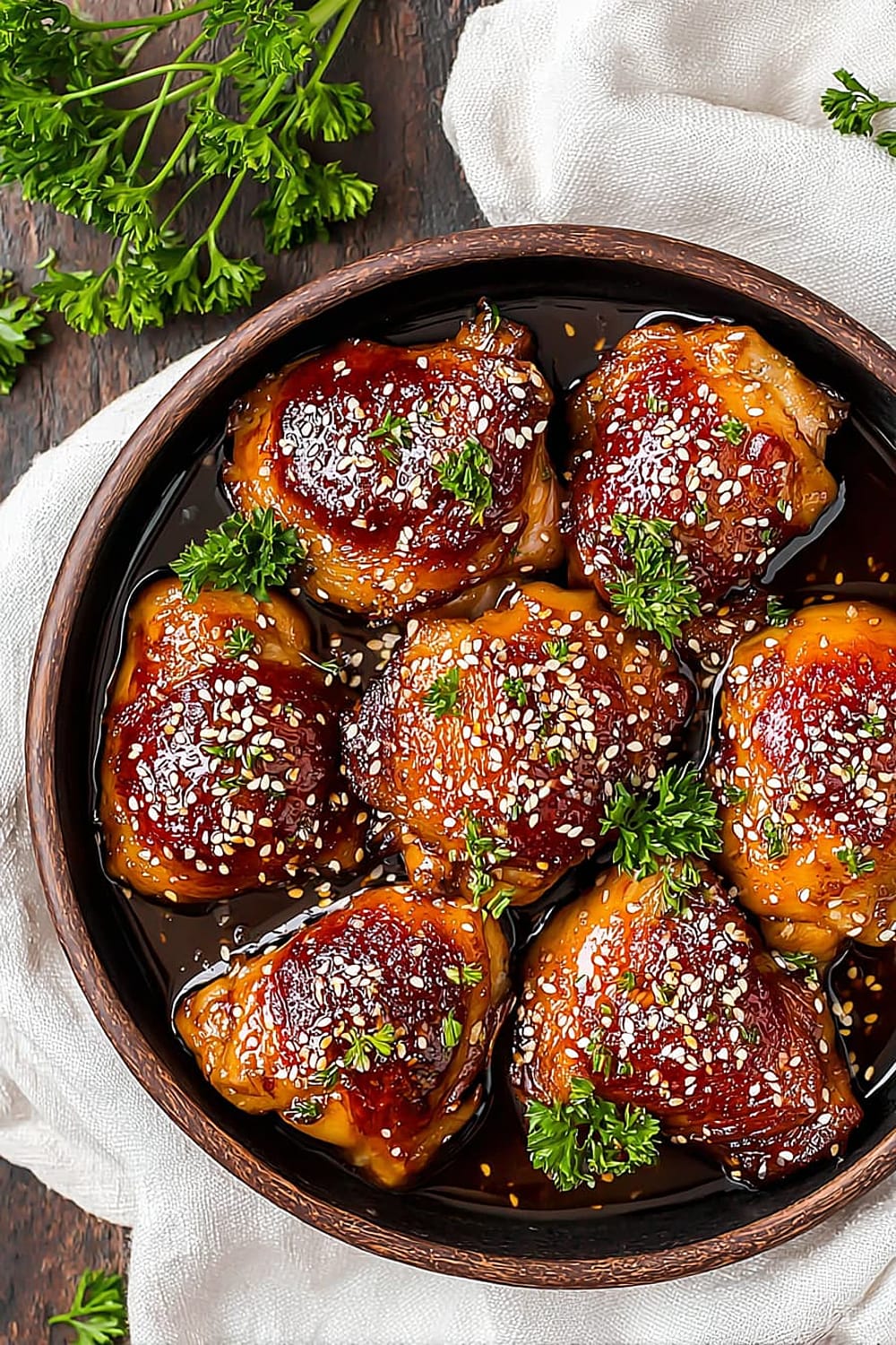 Soy Sauce Baked Chicken Thighs in the Oven
