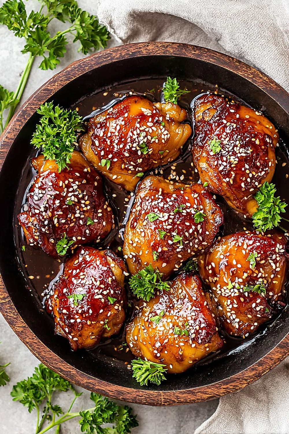 Soy Sauce Baked Chicken Thighs in the Oven