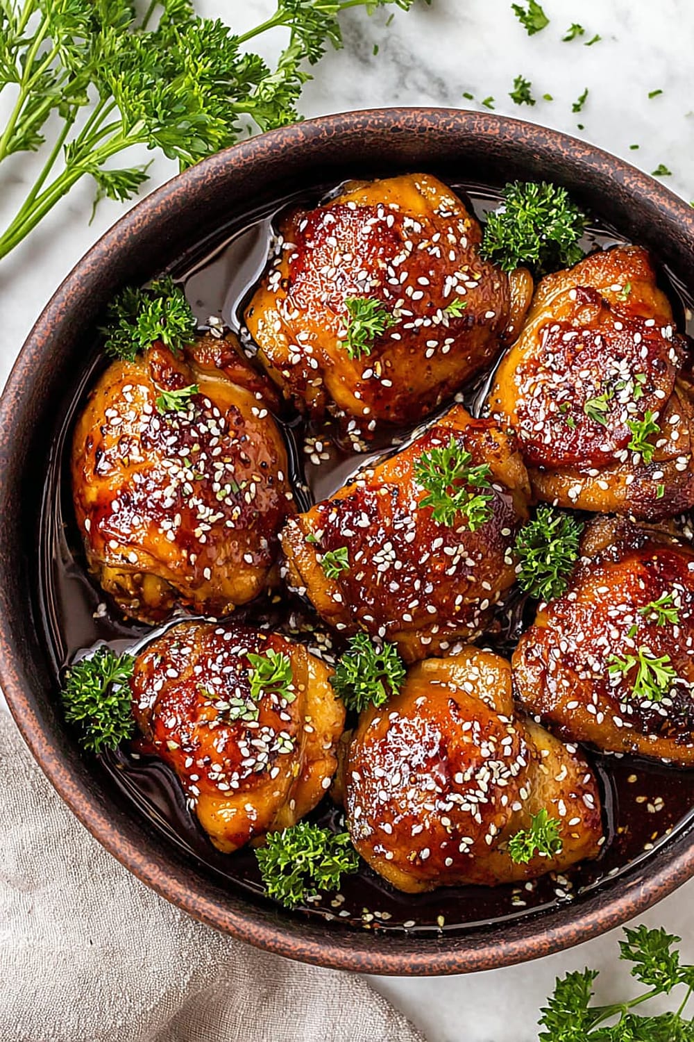 Soy Sauce Baked Chicken Thighs in the Oven