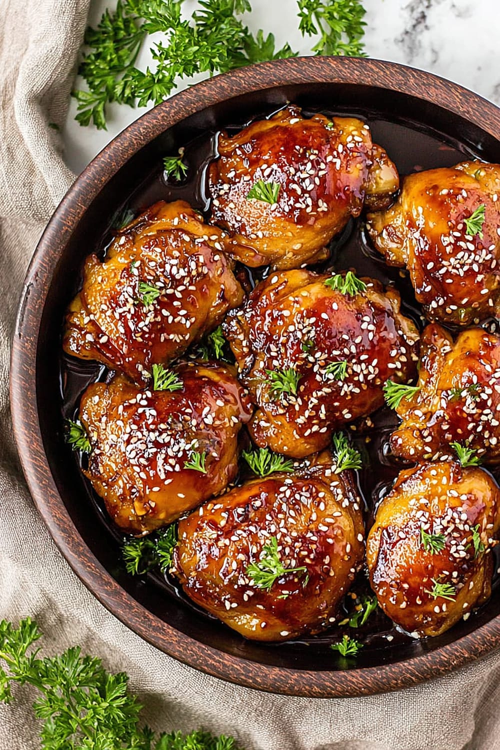 Soy Sauce Baked Chicken Thighs in the Oven