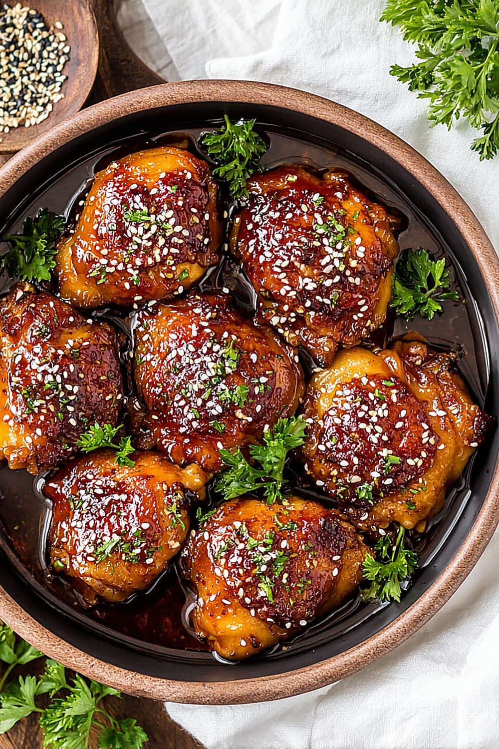 Soy Sauce Baked Chicken Thighs in the Oven