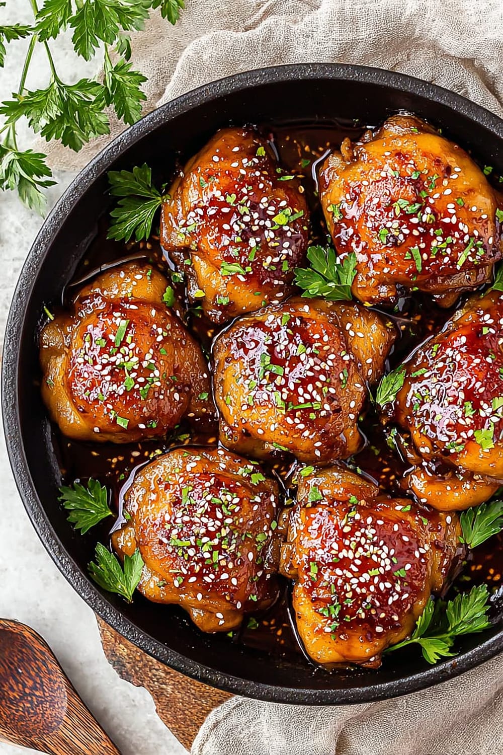 Soy Sauce Baked Chicken Thighs in the Oven