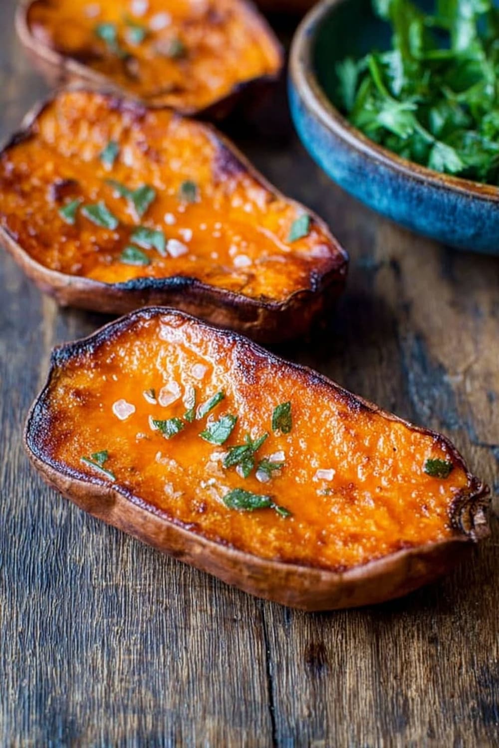 Oven Roasted Sweet Potato Halves