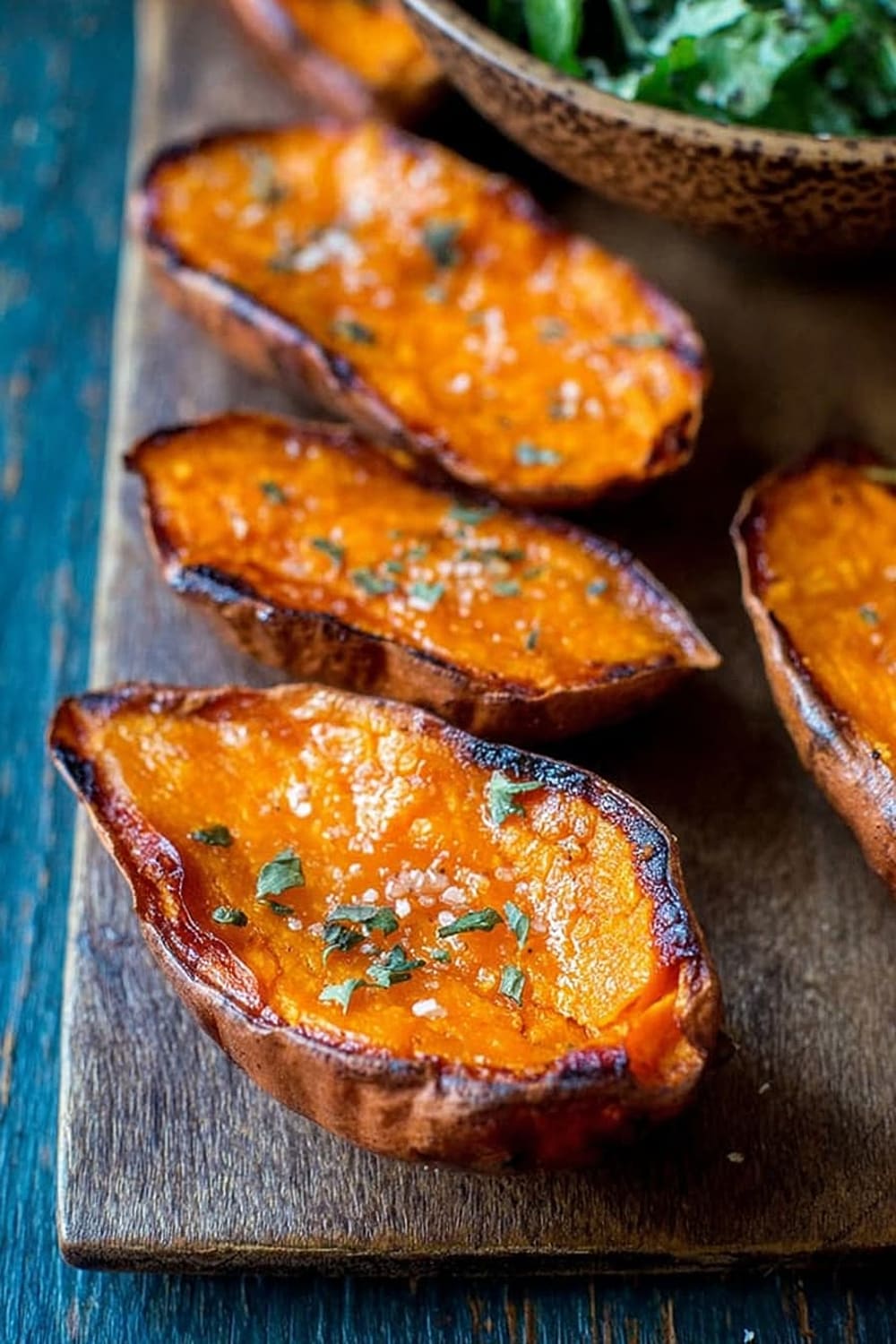 Oven Roasted Sweet Potato Halves