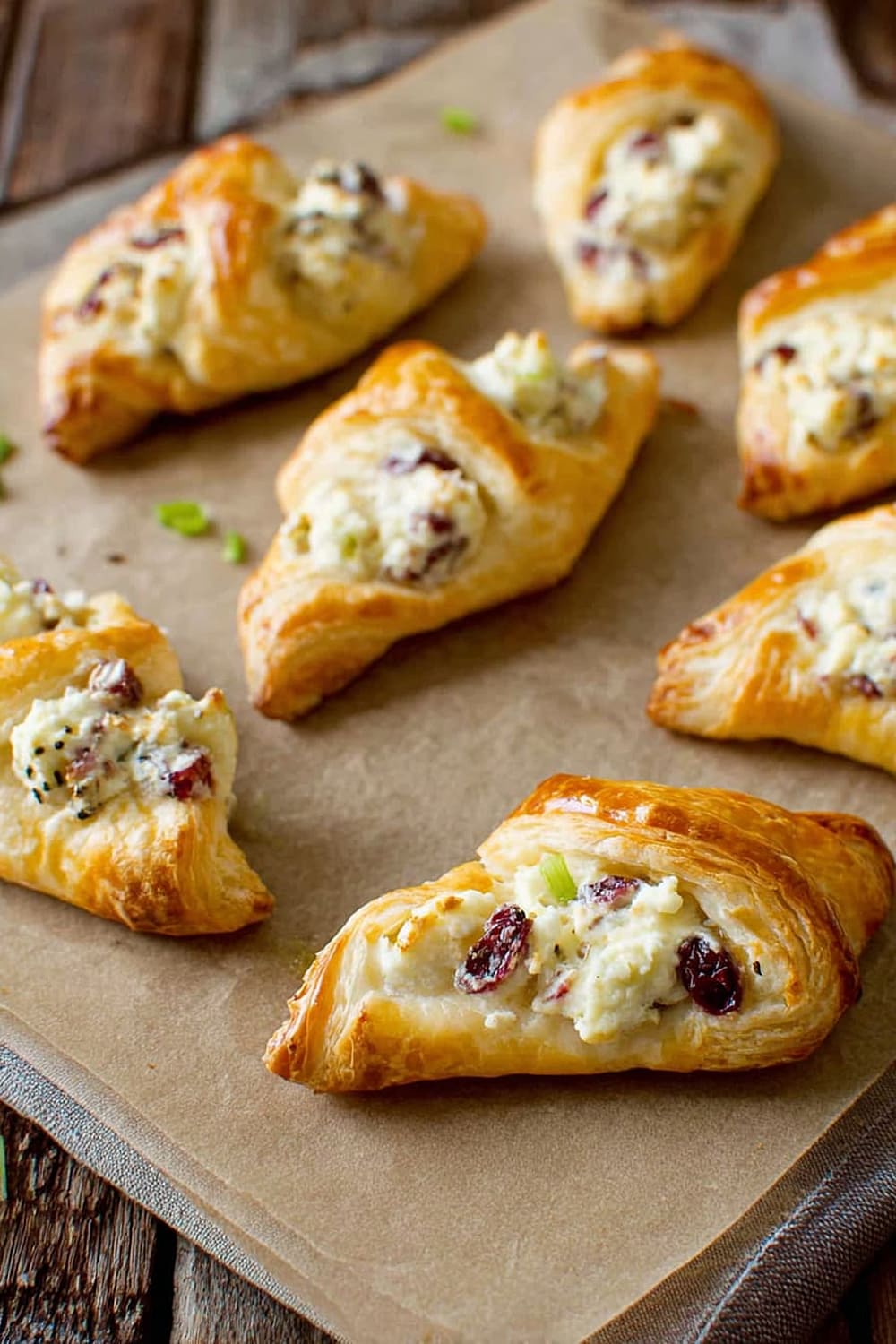 Cranberry and Whipped Feta Puffs
