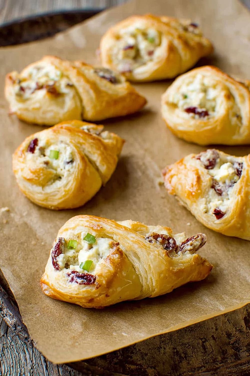 Cranberry and Whipped Feta Puffs