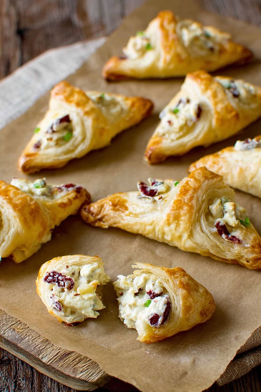 Cranberry and Whipped Feta Puffs
