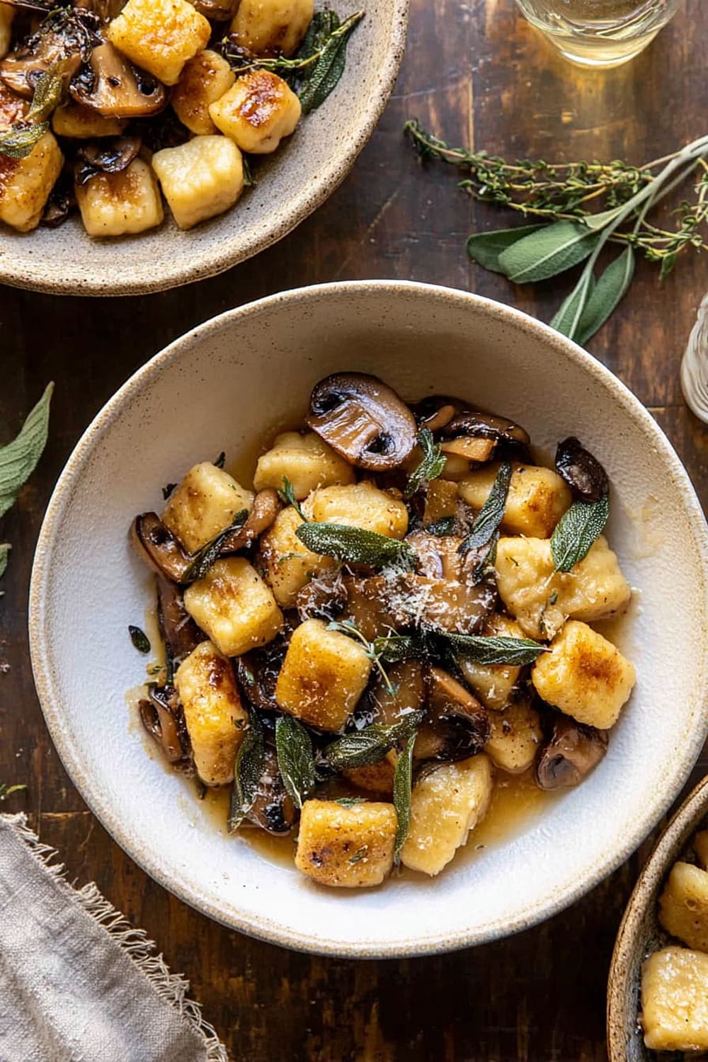 Ricotta Gnocchi with Herby Mushrooms and Sage Browned Butter