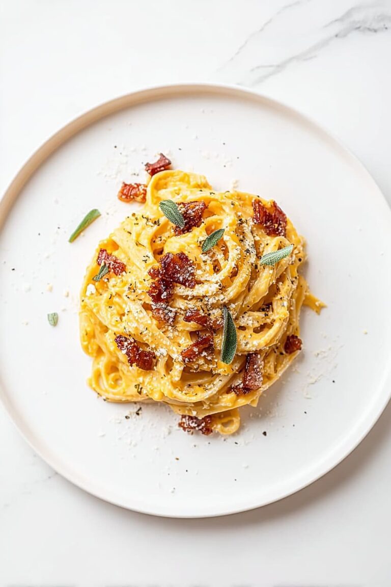 Butternut Squash Carbonara Pasta