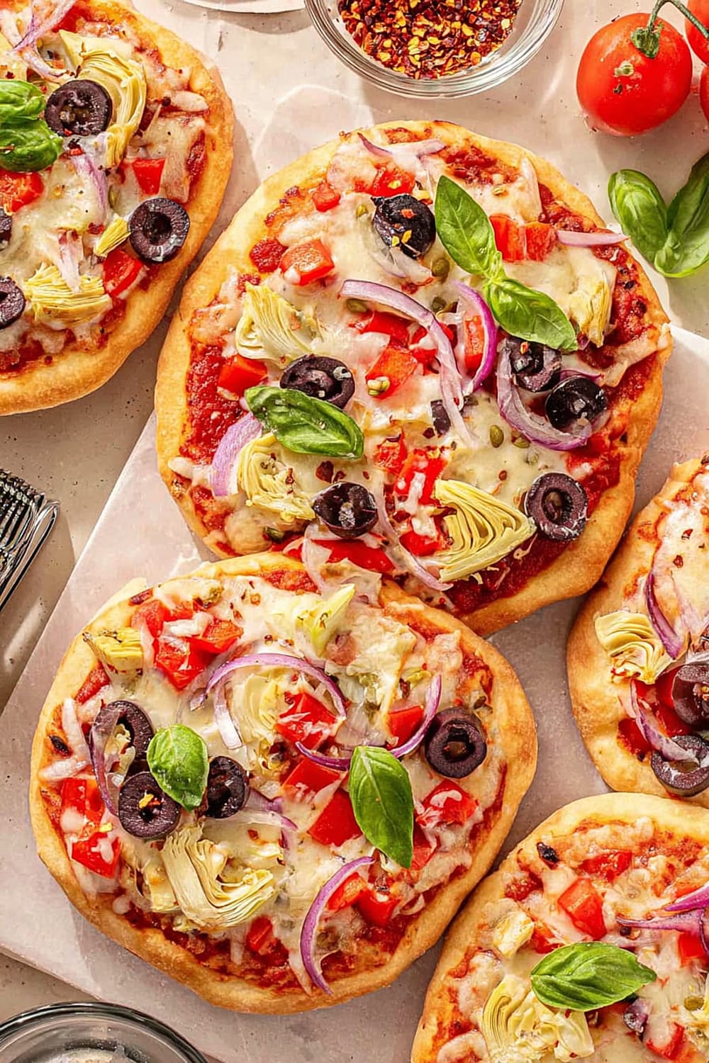 Greek Pita Pizzas