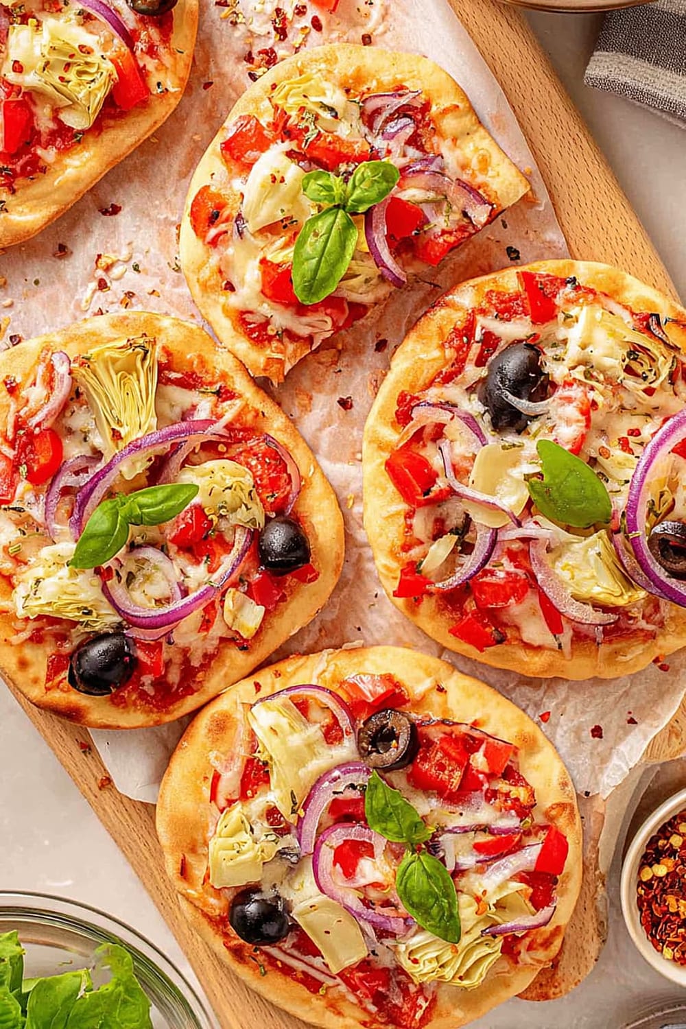Greek Pita Pizzas