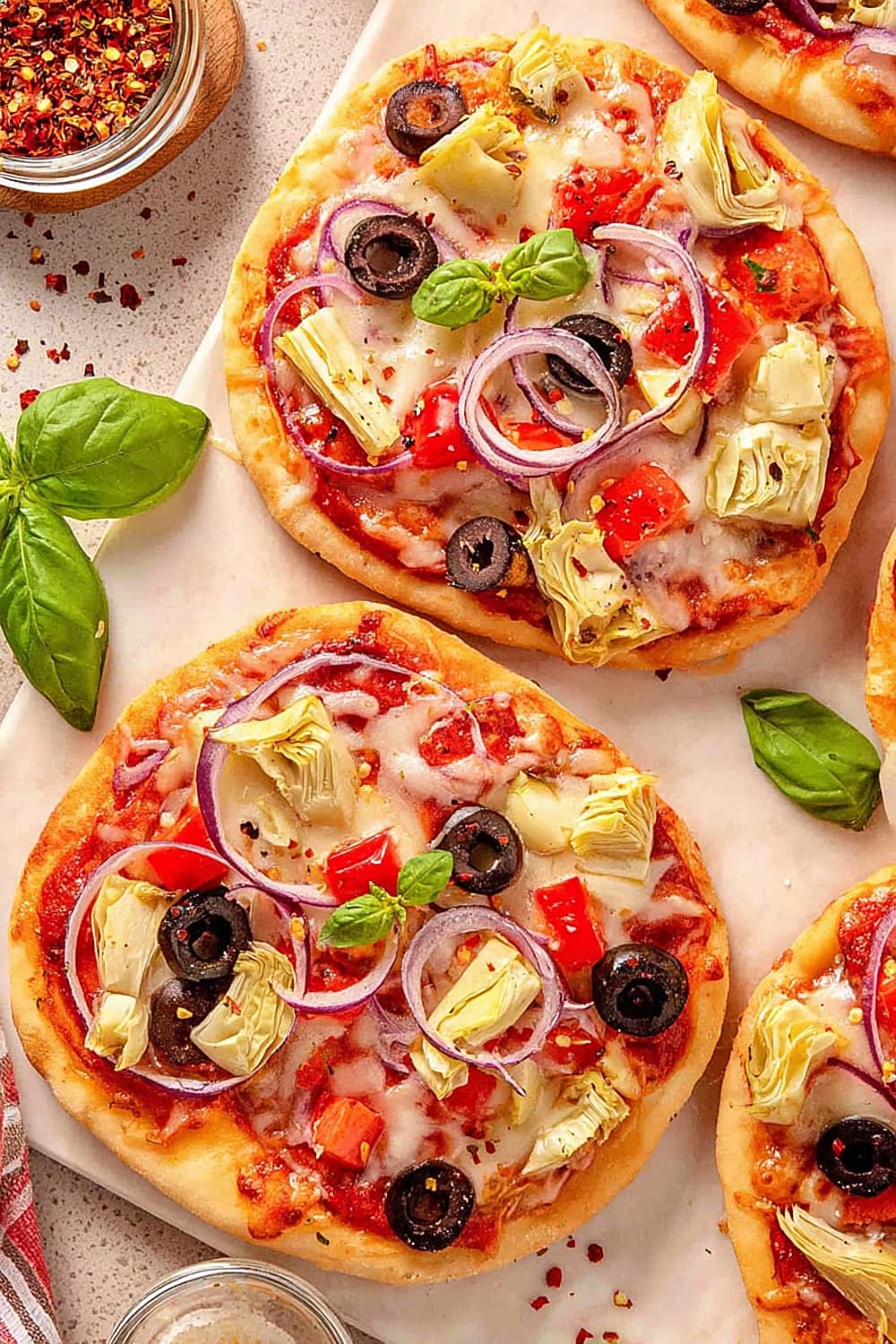 Greek Pita Pizzas