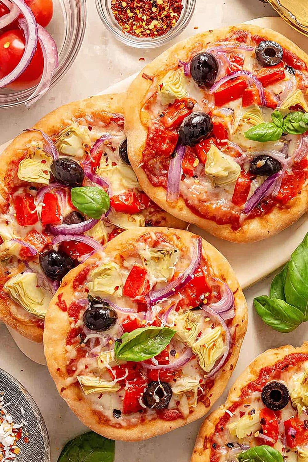 Greek Pita Pizzas