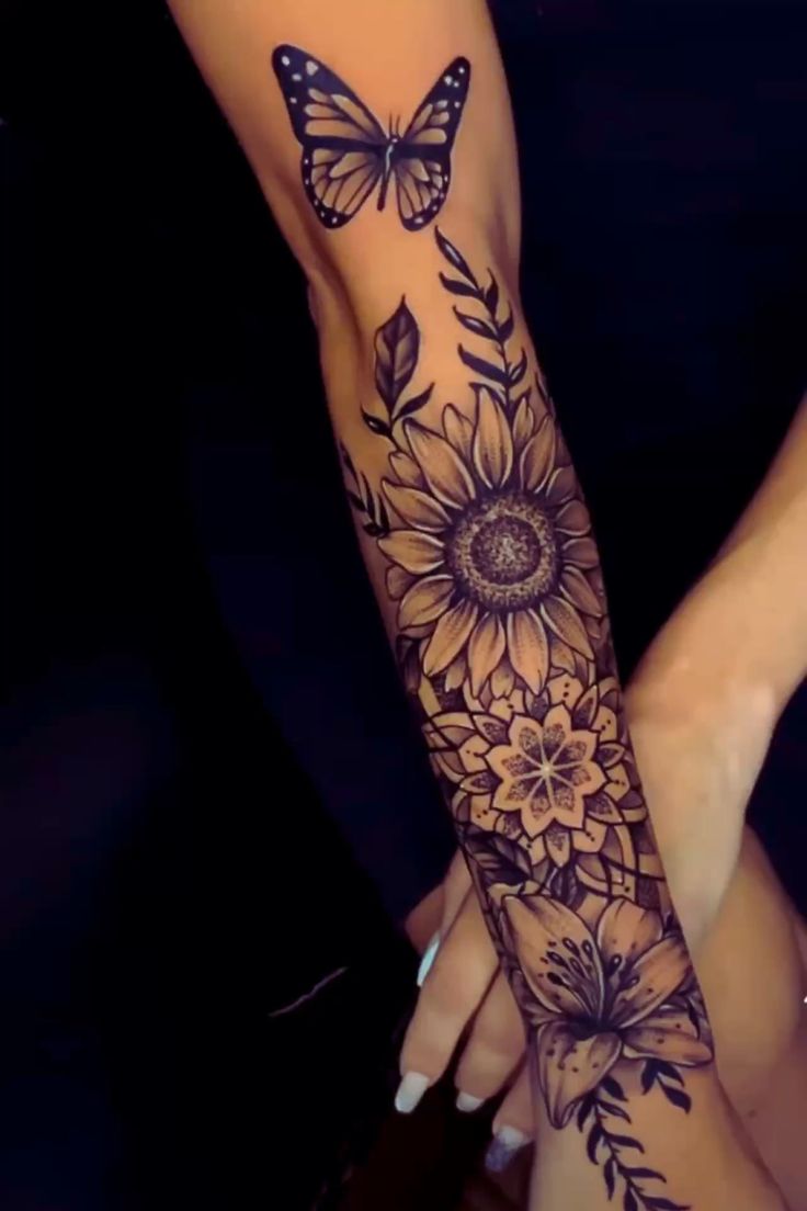Butterfly swarm sleeve that still feels edgy