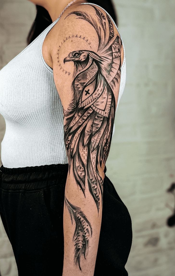 Phoenix sleeve that looks like it’s actually burning