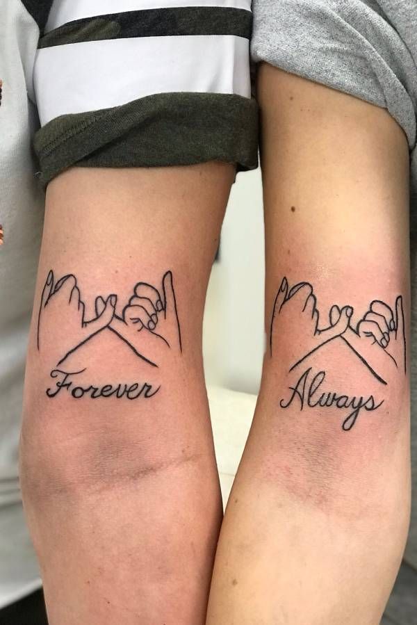 Matching matching pinky swear line art