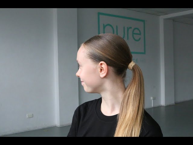 The Sleek Middle Part Low Pony