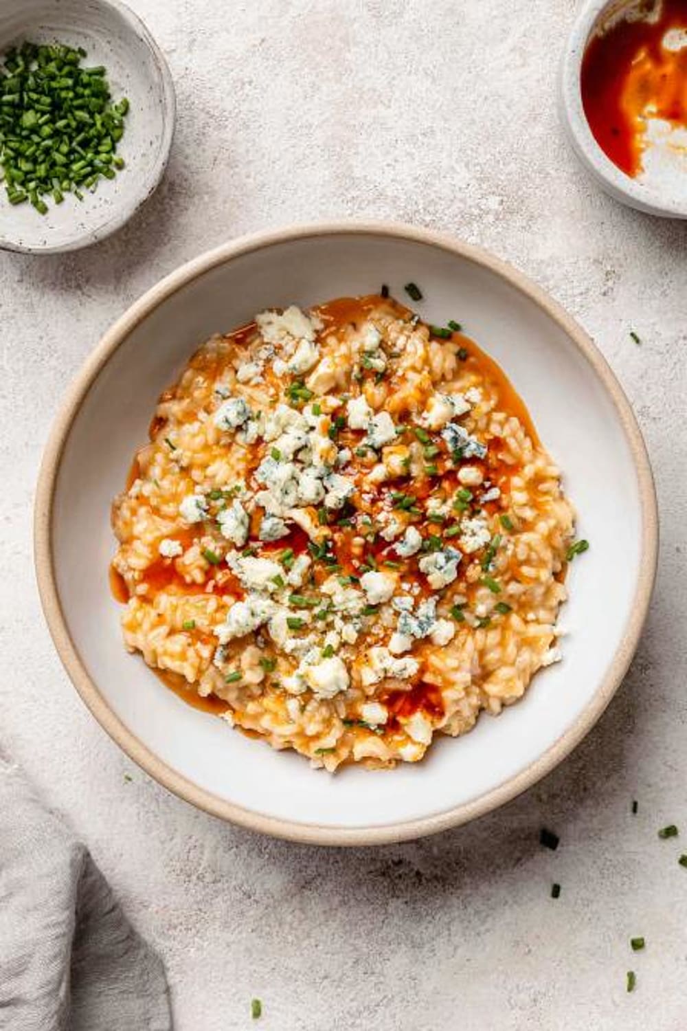 Creamy Vegetarian Risotto with Buffalo Sauce