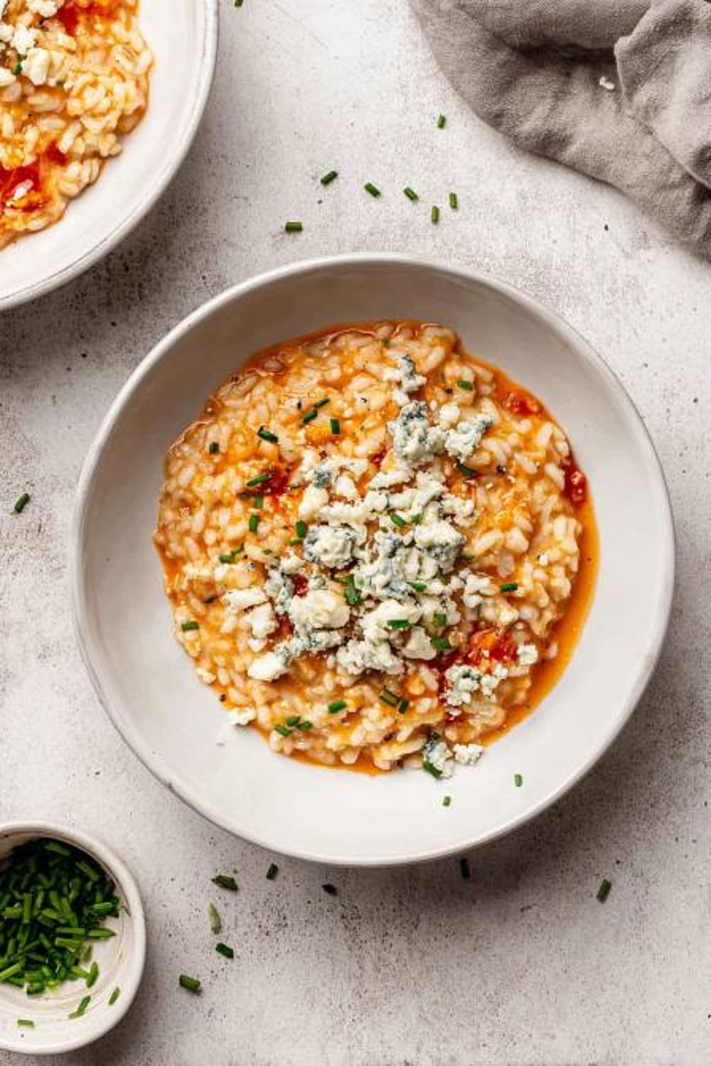 Creamy Vegetarian Risotto with Buffalo Sauce